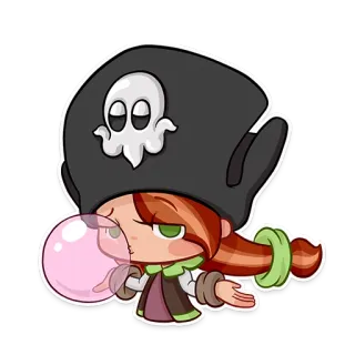 🤔 Pirat, Cartoon, Figur, Schädel, Kaugummi, süß, verspielt whatsapp sticker