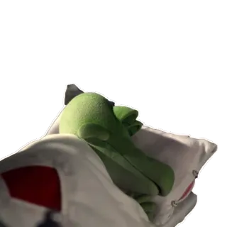 😴 green, plush, toy, sleeping, reptile, stuffed animal telegram sticker
