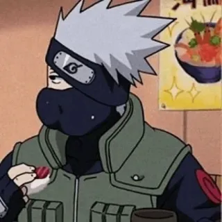 🗡️ Kakashi Naruto anime, kakashi, naruto, eating telegram sticker