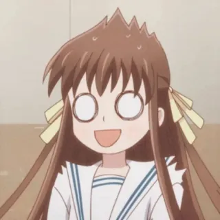 🤯 Tohru Honda Fruits Basket Anime, Cartoon, Schattig, Grappig, Fruits Basket, Tohru Honda telegram sticker