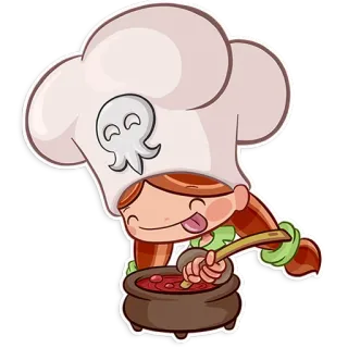 😋 koch, kochen, essen, cartoon, sticker, kochen, küche, rezept whatsapp sticker
