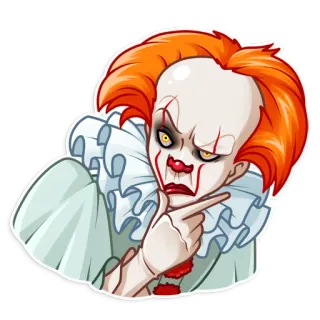 🤔 Pennywise IT Chú hề, Kinh dị, Quái vật, Đáng sợ telegram sticker