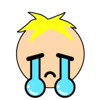 🌟 悲しい, 泣く, 泣いている, 涙, 絵文字, 顔 telegram sticker