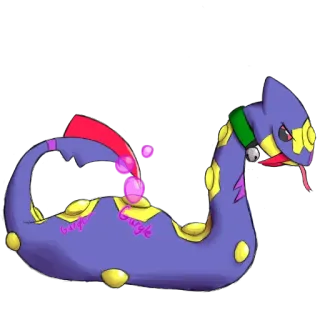 💋 Gargle змея, мультик, животное, фиолетовый, персонаж, милый telegram sticker