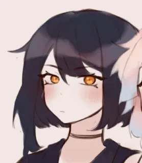 🌟 Anime, Dziewczyna, Manga, Portret, Ilustracja, Sztuka cyfrowa telegram sticker