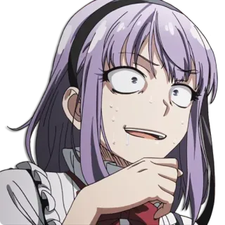 👀 anime, girl, cartoon, funny, sticker whatsapp sticker