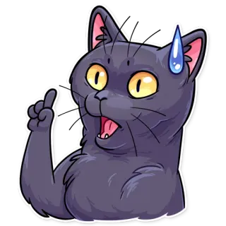 😨 kucing, terkejut, imut, kartun, gugup telegram sticker