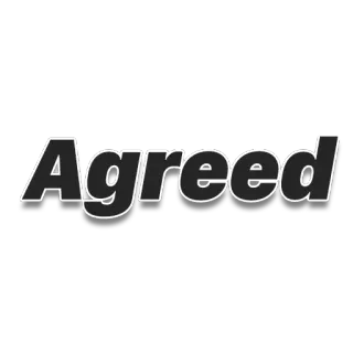 🤝 Agreed agreement, agreed, text, word, typography telegram sticker
