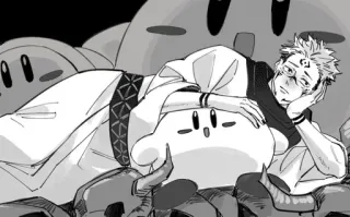 😐 Kirby, Anime, Adormilado, Relajante, Manga telegram sticker