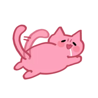 😚 gato, lindo, rosa, animal, juguetón, caprichoso, feliz telegram sticker