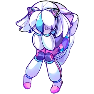 🫣 애니메이션, 로봇, 슬픈, 소녀, 만화, 귀여운 telegram sticker