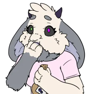 😶 Blueberries bunny, blueberries, animal, cute, cartoon whatsapp sticker