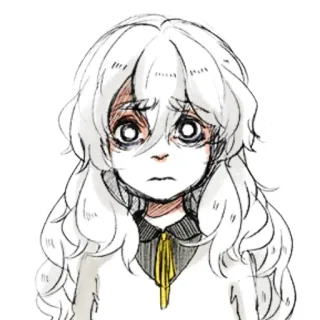 😨 Anime, Triste, Art, Illustration, Personnage, Fille telegram sticker