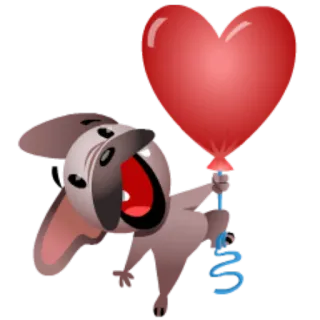 ❤ morcego, balão, coração, animal, fofo telegram sticker