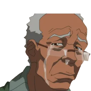 😭 Uncle Ruckus The Boondocks boondocks, menangis, orang tua, kartun, sedih telegram sticker