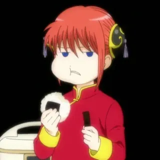 🖇 Kagura Gintama Anime, Cartoon, Figur, Essen, Nahrung, Manga, Mädchen whatsapp sticker