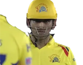 💛 SUPER KINGS Cricket, Sport, Casque, Jaune whatsapp sticker