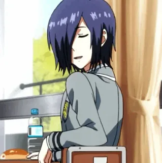 🪁 Touka Kirishima Tokyo Ghoul อนิเมะ, ผู้หญิง, โทวกะ คิริชิมะ, Tokyo Ghoul, ชุดนักเรียน, การ์ตูน telegram sticker