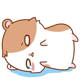 😭 criceto, carino, assonnato, cartone animato, animale, animale domestico telegram sticker