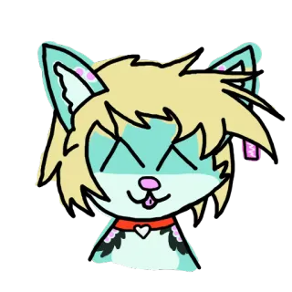 💖 kreskówka, zwierzę, kot, kawaii, słodki, naklejka, ilustracja whatsapp sticker