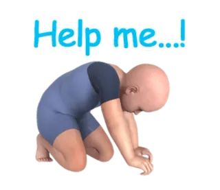 🙇 Help me....! help, desperate, crying, sad, request whatsapp sticker