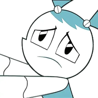 😰 Jenny Wakeman My Life as a Teenage Robot dessin animé, robot, ado, animé, personnage telegram sticker