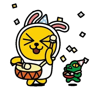 💬 dibujo animado, animal, fiesta, celebración telegram sticker