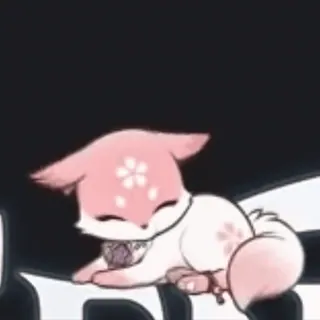 🦊 gato, gatito, mascota, animal, lindo, rosa whatsapp sticker