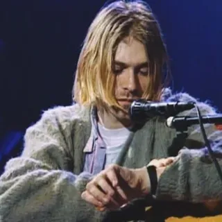 🌓 Kurt Cobain 音乐, 歌手, 吉他, 垃圾摇滚, 音乐家, 涅槃 telegram sticker
