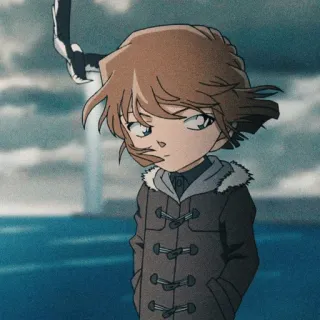 😶 anime, kreskówka, chłopiec, zima, zimno telegram sticker