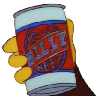 🍺 Billy Beer пиво, напиток, алкоголь, billy beer, банка telegram sticker