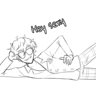 😏 Joker Persona 5 Hey sexy Anime, Manga, Sexy, Coqueto, Persona 5, Joker telegram sticker