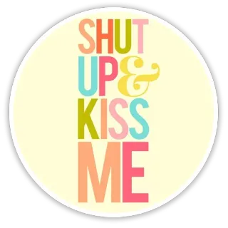 😘 Shut up & kiss me kiss, love, romance, relationship, affection telegram sticker