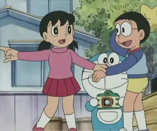 👈 Doraemon Anime, Cartoon, Japanisch, Freundschaft, Kinder whatsapp sticker