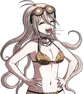 🔩 Miu Iruma Danganronpa V3: Killing Harmony anime, video game, blonde, girl, swimsuit telegram sticker