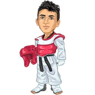 🦅 võ thuật, taekwondo, vận động viên, đồng phục, võ sĩ telegram sticker