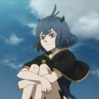 🗿 Nero (Secre Swallowtail) Black Clover 애니메이션, 블랙 클로버, 네로, 세크레 스왈로테일, 악마, 만화, 카툰 telegram sticker