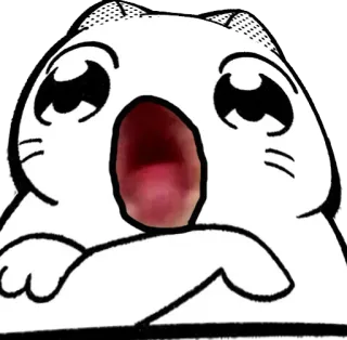 👹 แมว, มีม, รีแอคชั่น, ขอร้อง, อ้อนวอน, อนิเมะ telegram sticker