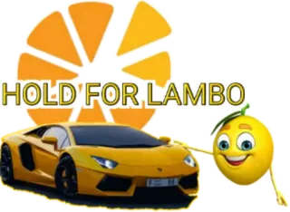 🚖 HOLD FOR LAMBO Lambo, Auto, Tenere, Arancione, Limone telegram sticker
