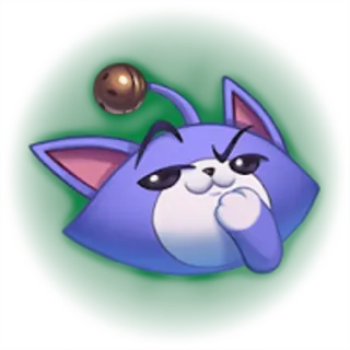 🤒 cat, smug, emoticon, purple, cartoon telegram sticker