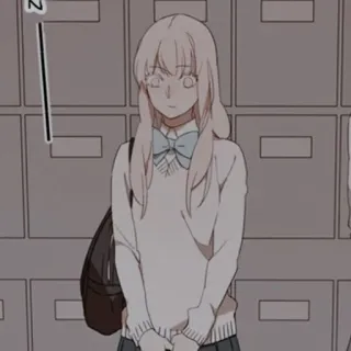 ✖️ anime, school uniform, girl, locker, backpack, manga telegram sticker