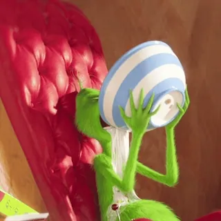 🥣 Grinch กริ๊นช์, คริสต์มาส, การ์ตูน, ดื่ม, ตลก, วันหยุด, ดร.ซูสส์ whatsapp sticker