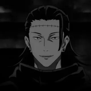 🚬 Suguru Geto Jujutsu Kaisen Anime, Manga, Vilain, Sorcier, Sombre, Points de suture telegram sticker
