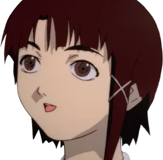 🔪 Lain Iwakura Serial Experiments Lain Anime, Lain Iwakura, Serial Experiments Lain, Karakter, Digital, Cyberpunk telegram sticker