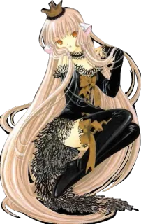 😎 anime, manga, character, girl, crown, long hair telegram sticker
