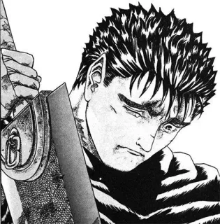 💜 Guts Berserk マンガ, アニメ, 戦士, 剣, ベルセルク, ガッツ, ファンタジー telegram sticker