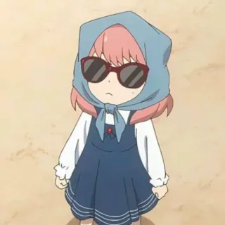 😎 Anya Forger Spy x Family anime, cartoon, Mädchen, Sonnenbrille, Spy x Family, Anya Forger, Charakter, süß telegram sticker