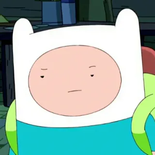 🤪 Finn Adventure Time cartoon, Finn, Adventure Time, expression, bored, character telegram sticker