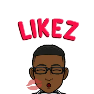🥰 LIKEZ Bitmoji, Likez, キス, マンガ, アバター telegram sticker