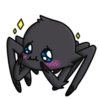 😍 ragno, carino, anime, kawaii, aracnide, cartone animato telegram sticker